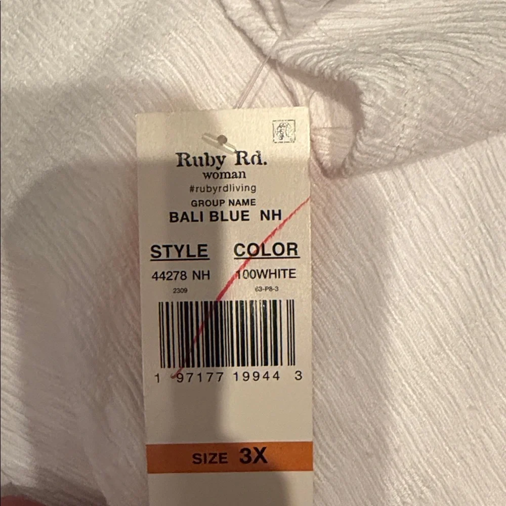 Ruby Rd. Cream Tie-Front Blouse - Picture 4 of 4